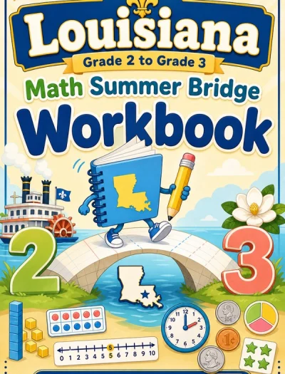 Louisiana Grade 2 to Grade 3 Math Summer Bridge Workbook