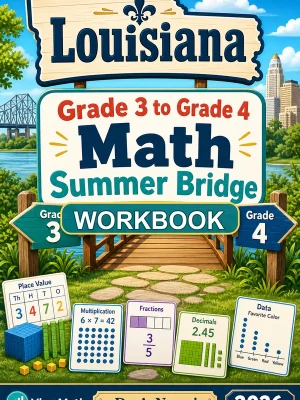 Louisiana LEAP 2025 Grade 3 Math Summer Bridge Workbook