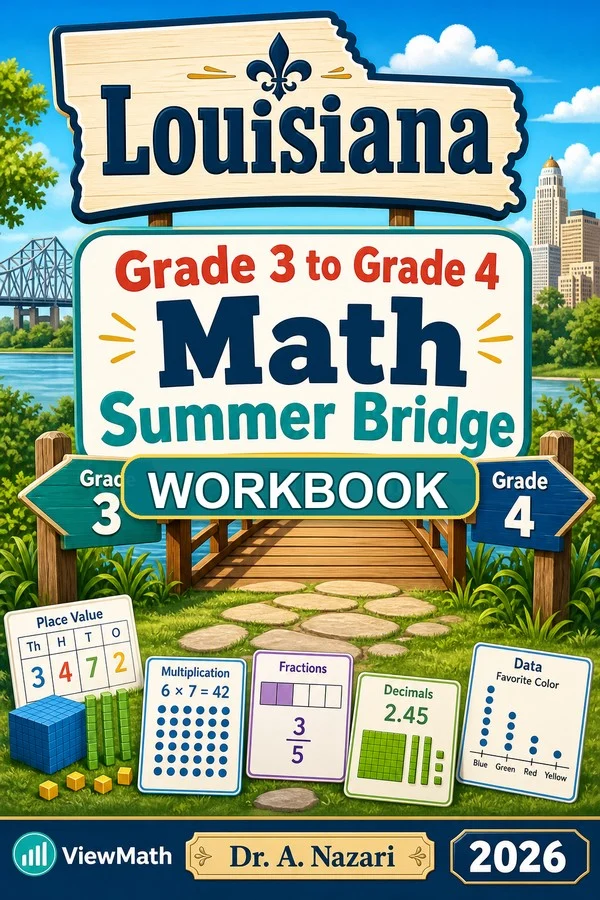Louisiana LEAP 2025 Grade 3 Math Summer Bridge Workbook