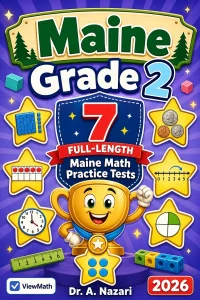 7 Full-Length Maine Grade 2 Math Practice Tests