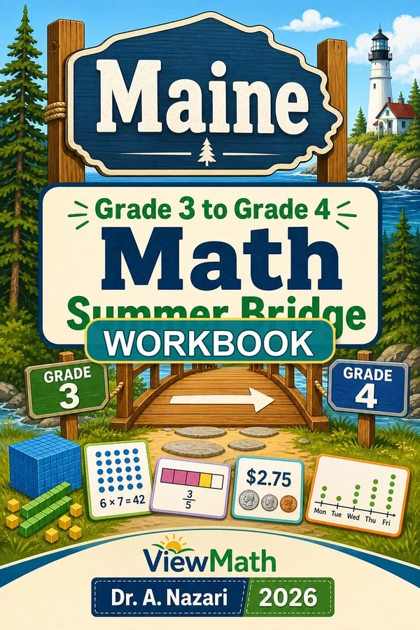 Maine MTYA Grade 3 Math Summer Bridge Workbook