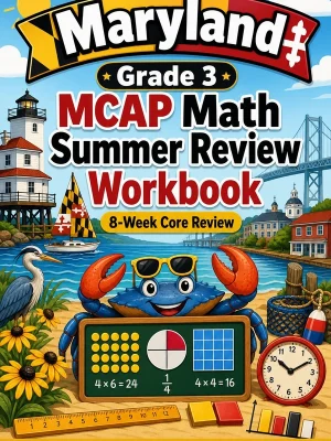 Maryland MCAP Grade 3 Math Summer Review Workbook