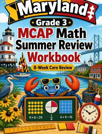 Maryland MCAP Grade 3 Math Summer Review Workbook