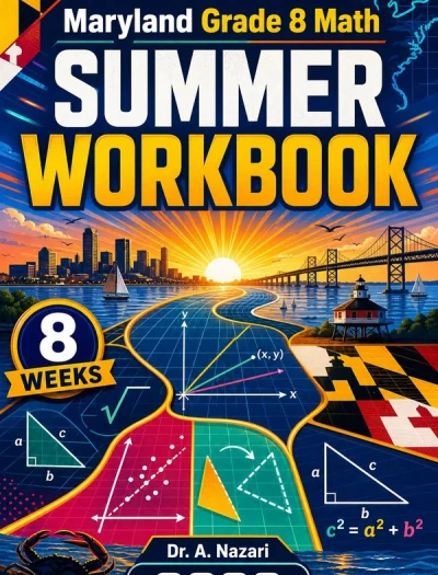 Maryland MCAP Grade 8 Math Summer Review Workbook