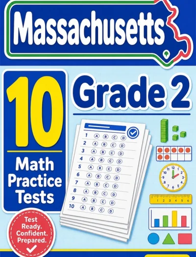 10 Full-Length Massachusetts Grade 2 Math Practice Tests