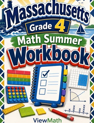 Massachusetts MCAS Grade 4 Math Summer Review Workbook