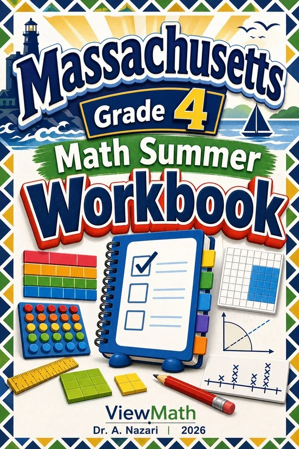 Massachusetts MCAS Grade 4 Math Summer Review Workbook