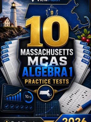 10 Massachusetts MCAS Algebra 1 Practice Tests