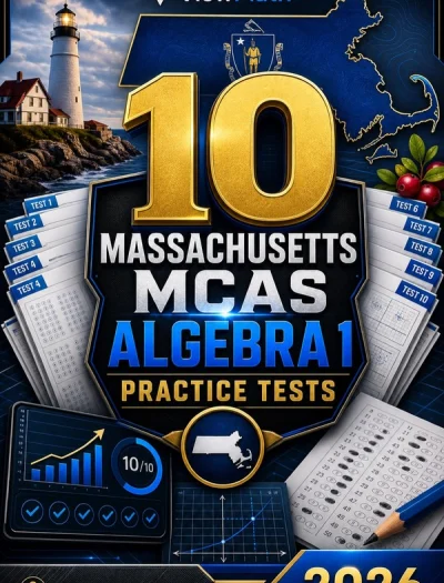 10 Massachusetts MCAS Algebra 1 Math Practice Tests