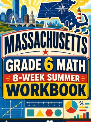 Massachusetts MCAS Grade 6 Math Summer Review Workbook