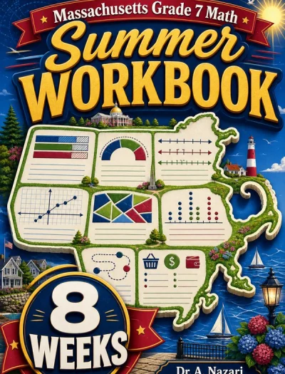 Massachusetts MCAS Grade 7 Math Summer Review Workbook