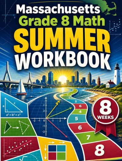 Massachusetts MCAS Grade 8 Math Summer Review Workbook