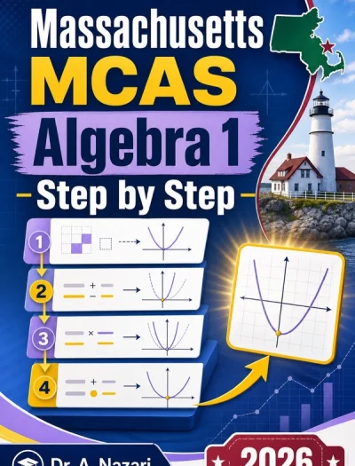 Massachusetts MCAS Algebra 1 Math Step by Step