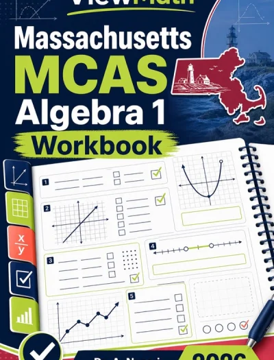 Massachusetts MCAS Algebra 1 Math Workbook