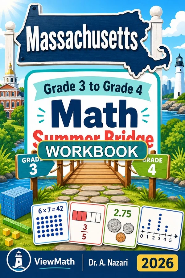 Massachusetts MCAS Grade 3 Math Summer Bridge Workbook