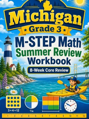 Michigan M-STEP Grade 3 Math Summer Review Workbook