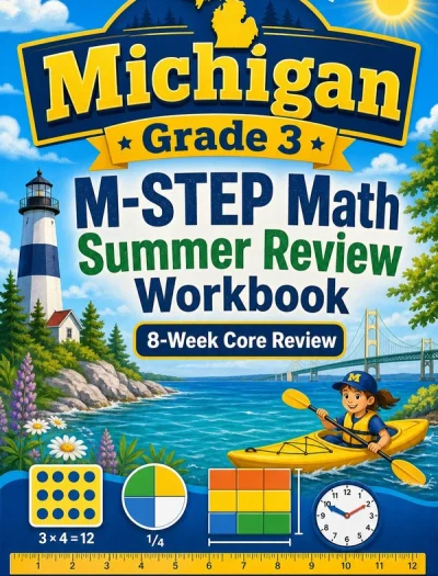 Michigan M-STEP Grade 3 Math Summer Review Workbook