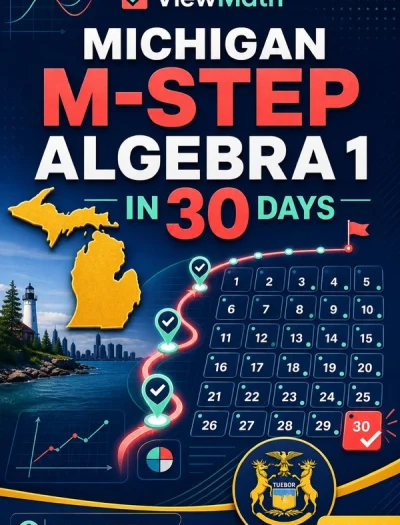 Michigan M-STEP Algebra 1 Math in 30 Days