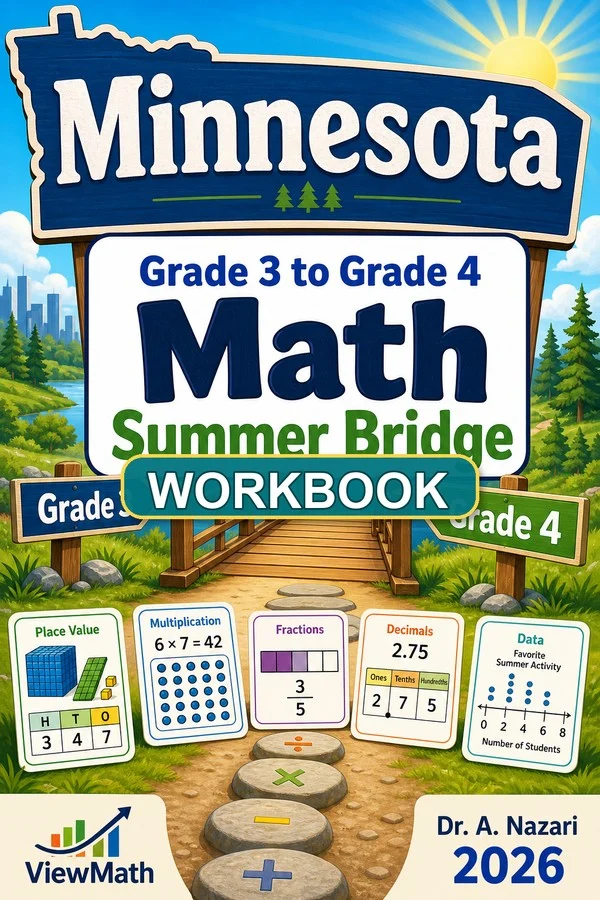 Minnesota MCA Grade 3 Math Summer Bridge Workbook
