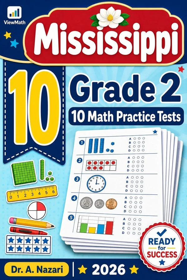 10 Full-Length Mississippi Grade 2 Math Practice Tests