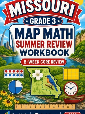 Missouri MAP Grade 3 Math Summer Review Workbook