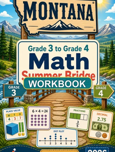 Montana MontCAS Grade 3 Math Summer Bridge Workbook