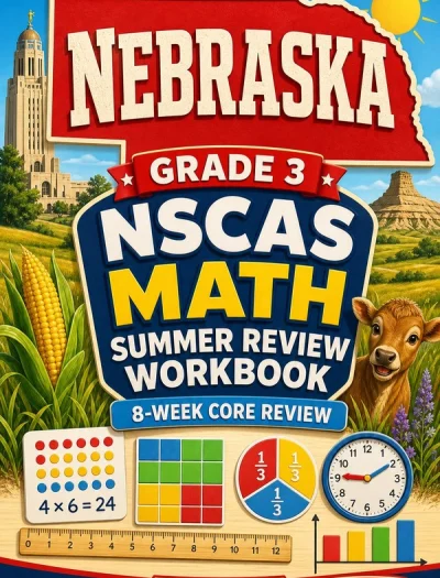 Nebraska NSCAS Grade 3 Math Summer Review Workbook