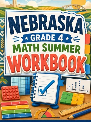 Nebraska NSCAS Grade 4 Math Summer Review Workbook
