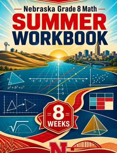Nebraska NSCAS Grade 8 Math Summer Review Workbook