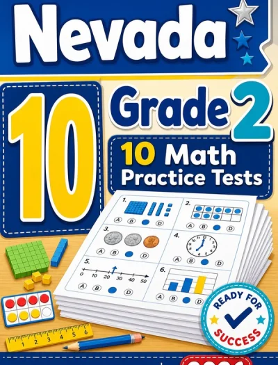 10 Full-Length Nevada Grade 2 Math Practice Tests