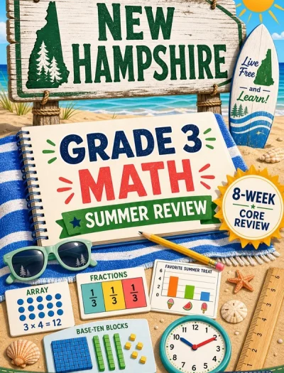 New Hampshire NH SAS Grade 3 Math Summer Review