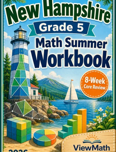 New Hampshire NH SAS Grade 5 Math Summer Review Workbook