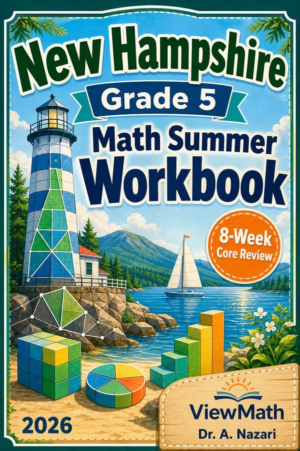New Hampshire NH SAS Grade 5 Math Summer Review Workbook