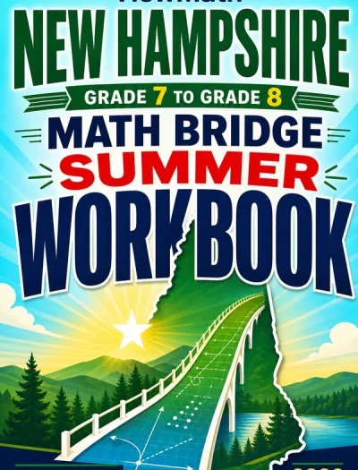 New Hampshire NH SAS Grade 7 to Grade 8 Math Summer Bridge Workbook