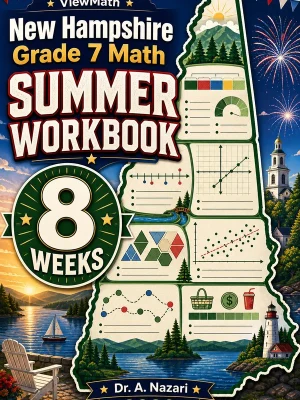 New Hampshire NH SAS Grade 7 Math Summer Review Workbook