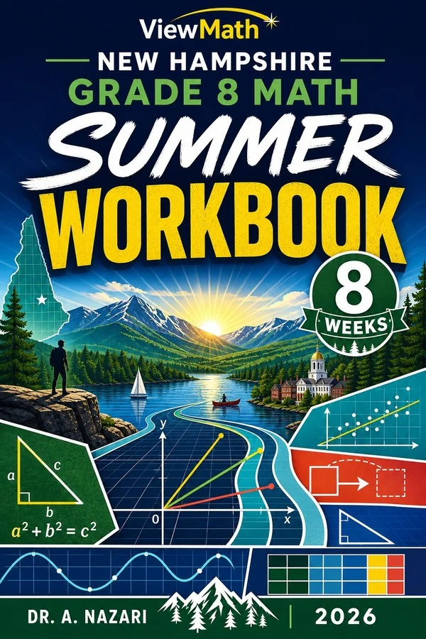 New Hampshire NH SAS Grade 8 Math Summer Review Workbook