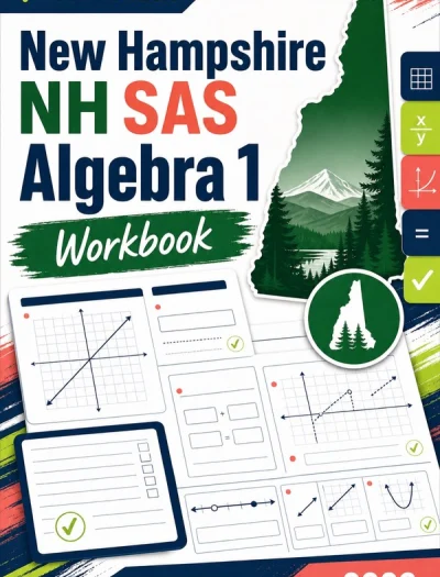 New Hampshire NH SAS Algebra 1 Math Workbook