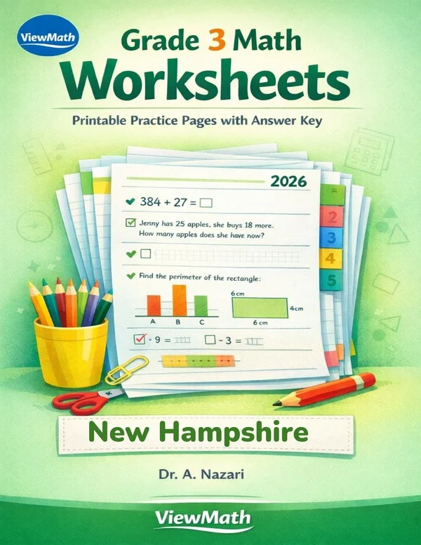 New Hampshire NH SAS Grade 3 Math Worksheets