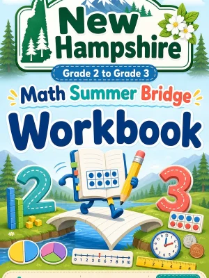 New Hampshire Grade 2 to Grade 3 Math Summer Bridge Workbook