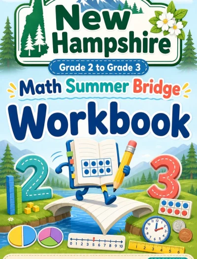 New Hampshire Grade 2 to Grade 3 Math Summer Bridge Workbook