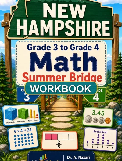 New Hampshire NH SAS Grade 3 Math Summer Bridge Workbook