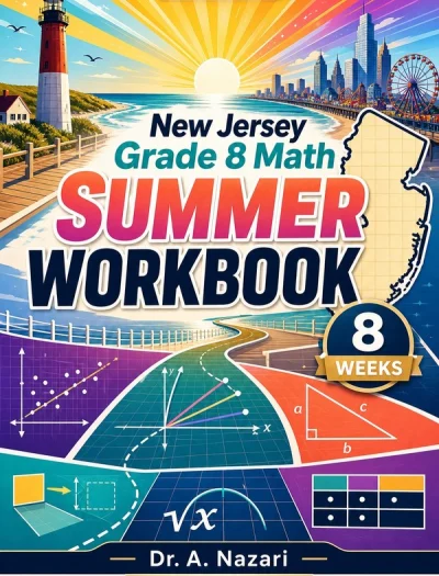 New Jersey NJSLA Grade 8 Math Summer Review Workbook