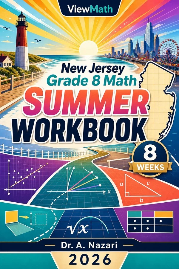 New Jersey NJSLA Grade 8 Math Summer Review Workbook