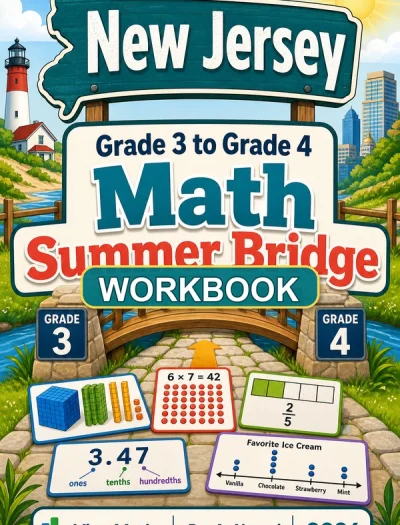 New Jersey NJSLA Grade 3 Math Summer Bridge Workbook