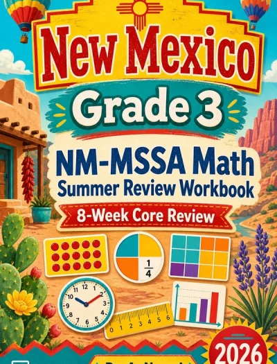 New Mexico NM-MSSA Grade 3 Math Summer Review Workbook