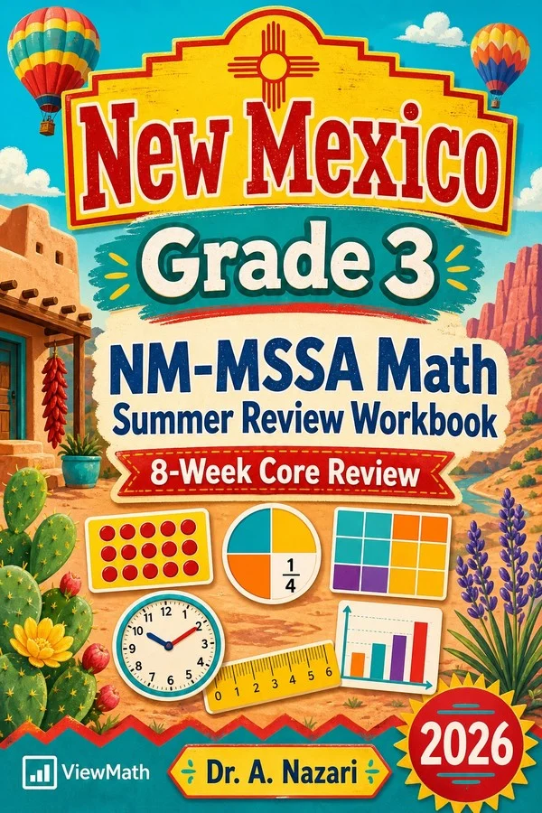 New Mexico NM-MSSA Grade 3 Math Summer Review Workbook