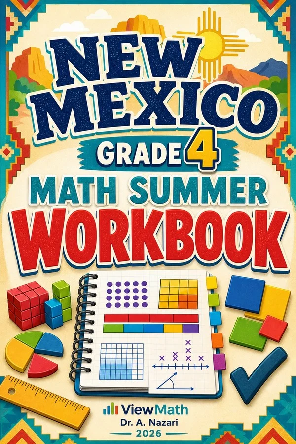 New Mexico NM-MSSA Grade 4 Math Summer Review Workbook