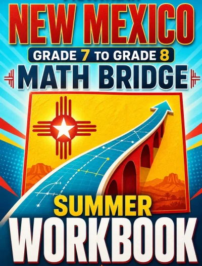 New Mexico NM-MSSA Grade 7 to Grade 8 Math Summer Bridge Workbook
