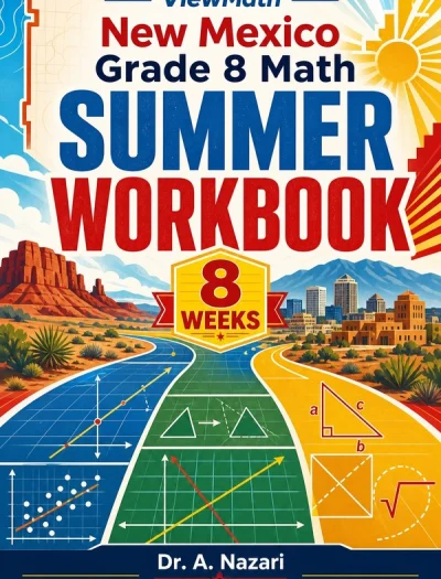 New Mexico NM-MSSA Grade 8 Math Summer Review Workbook