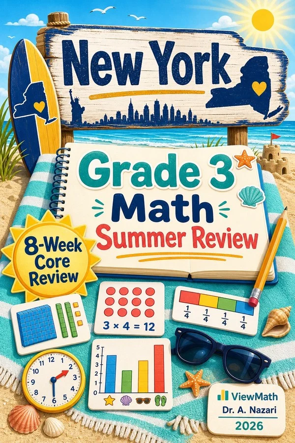 New York NYS Math Test Grade 3 Math Summer Review